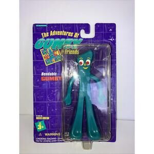 Vintage 1995 The Adventures of Gumby & Friends Bendable Gumby Figure  New Sealed